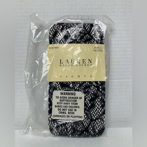 NWT Women’s Lauren Ralph Lauren Microfiber Black Open Vine Tight SZ A/Small